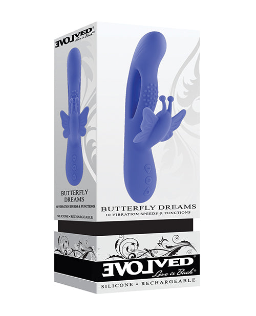 Evolved Butterfly Dreams - Blue: A Serene Voyage of Pleasure Product Image.