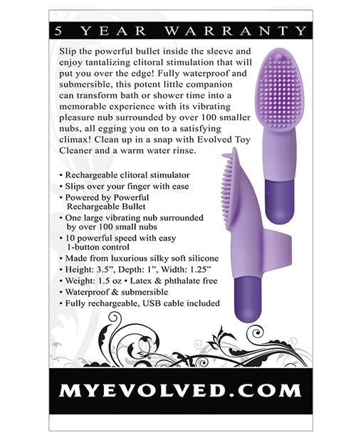 Evolved Fingerific Rechargeable Bullet: Intense Clitoral Bliss Product Image.