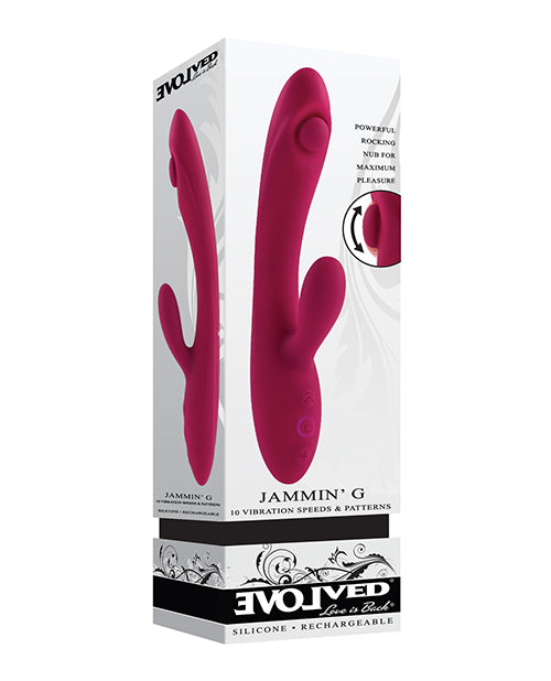 Evolved Jammin' G - Burgundy: The Ultimate Pleasure Toy 🌊 Product Image.