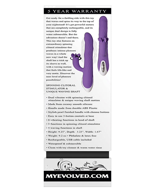 Evolved Tilt O Whirl Dual Stim - Purple: Ultimate Pleasure Experience Product Image.