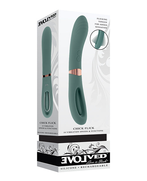 Shop for the Evolved Chick Flick G-Spot Vibrator - Teal at My Ruby Lips