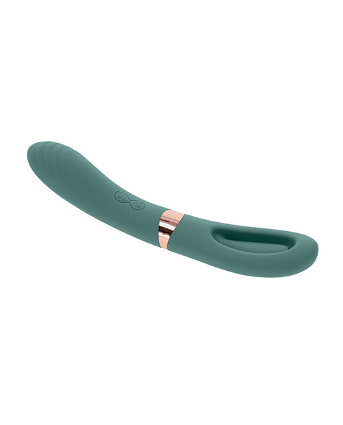 Vibrador de punto G Evolved Chick Flick - Verde azulado Product Image.