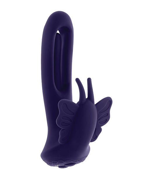 Evolved Lord of the Wings Flapping & Vibrating Stimulator - Purple Product Image.