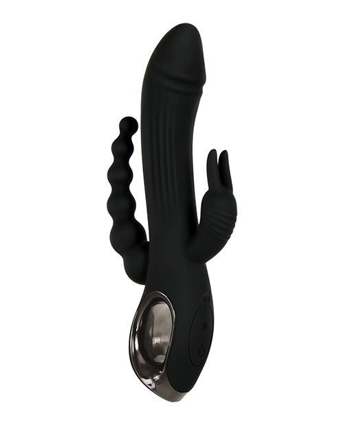 Evolved Trifecta Triple Stim Rechargeable - Black: The Ultimate Pleasure Experience Product Image.