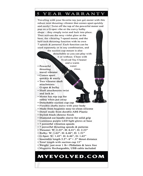 Máquina sexual Thrust &amp; Go evolucionada - Negro: compañero de placer definitivo Product Image.