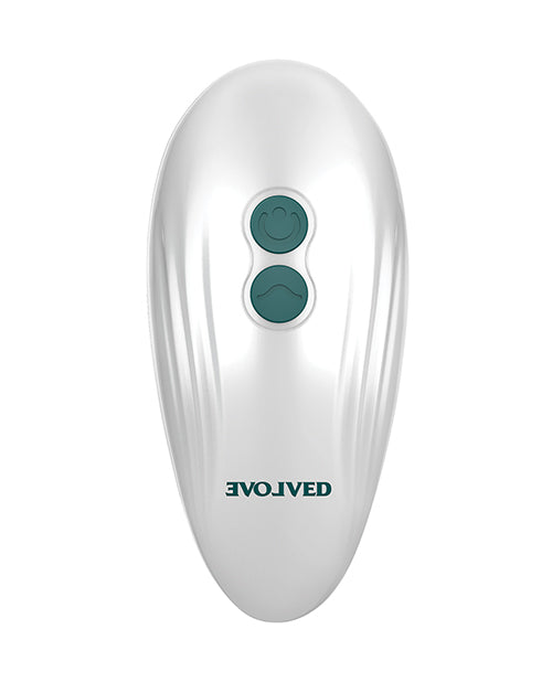 Evolved Palm Pleasure Teal: Intense Thumping Vibrator Product Image.