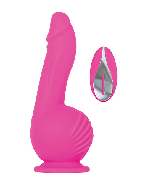 "Consolador rosa intenso de doble motor: manos libres y resistente al agua" Product Image.