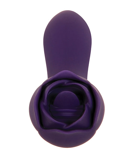 Masajeador de doble extremo Evolved Thorny Rose - Púrpura: Vibrador dual de 9 velocidades Product Image.