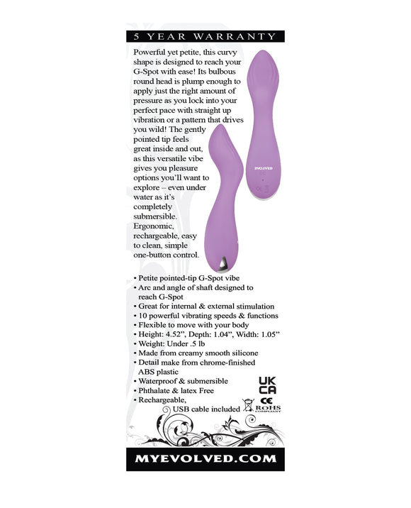 Evolved Lilac G Petite G Spot Vibe - Intense Pleasure 🌟 Product Image.