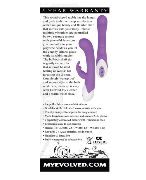Evolved Enchanted Bunny Vibrator - Purple Product Image.