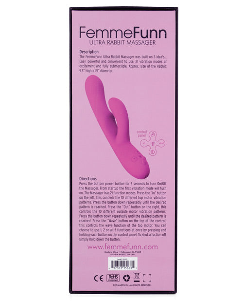 Femme Funn Ultra Rabbit - Pink: Lover's Touch Pleasure Product Image.