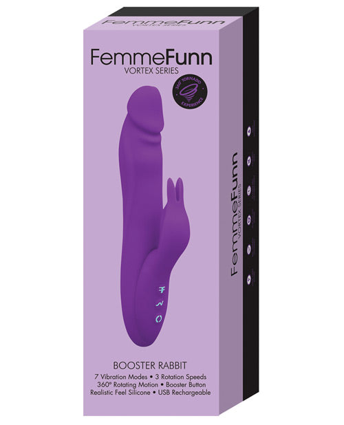 Femme Funn Booster Rabbit：雙馬達、可自訂控制、增壓按鈕 - 無線矽膠振動器 Product Image.