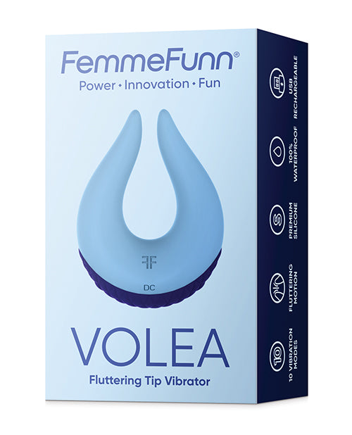 Femme Funn Volea: Dark Purple Fluttering Tip Vibrator Product Image.