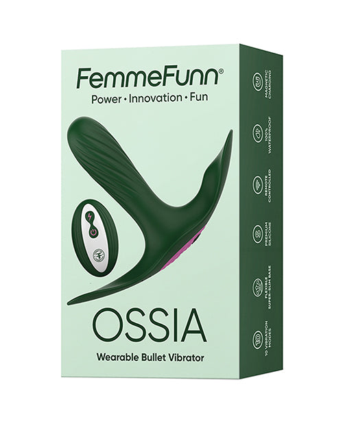 Femme Funn Ossia: Vibrador portátil verde oscuro Product Image.