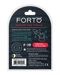 Forto F-19 二色液態矽膠旋塞環 - 黑色/夜光