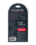 Forto F-61 液體 3 件矽膠陰莖環套裝 - 終極樂趣 🖤