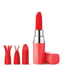 Luv Inc. Lipstick Vibrator with 3 Interchangeable Heads