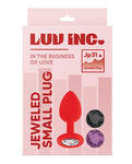 Luv Inc. Jeweled Silicone Butt Plug - Pink Sparkle