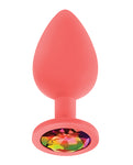 Luv Inc. Plug anal de silicona con joyas en color rosa brillante: una sinfonía de elegancia