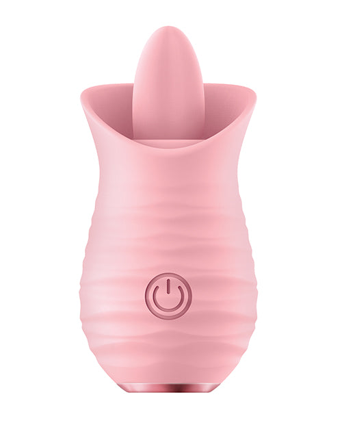 Luv Inc. Pink Tongue Flickering Vibrator - Ultimate Pleasure Product Image.