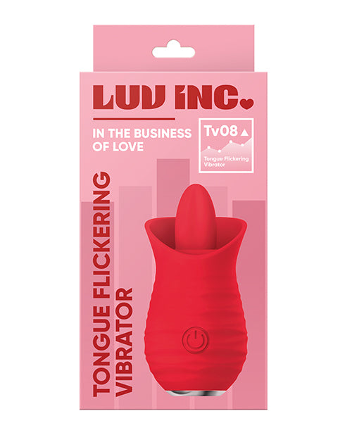 Luv Inc. Vibrador parpadeante con lengua rosa - Máximo placer Product Image.