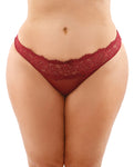 Bottoms Up Ivy Eyelash Lace Panty with Criss Cross Back & Bow Trims