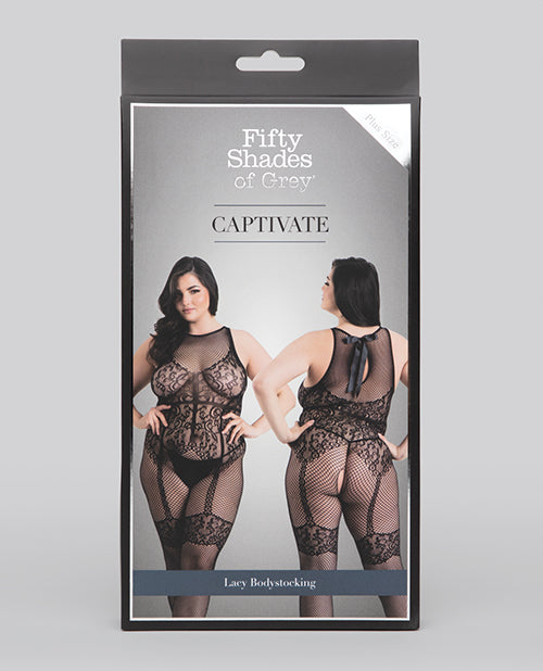 Captivate Lace Body Stocking - Black Product Image.
