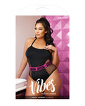 Vibes Pussy Power Micro-Net Playsuit in Black