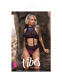 Top halter negro y braguitas con tirantes Stardust de Vibes