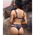 Vibes Black/Pink Cutout Bralette & Panty Set thumbnail image: 2