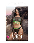 Conjunto Vibes Fuck Ur Rules Negro/Verde