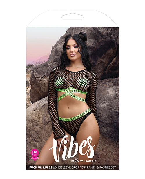 Vibes Fuck Ur Rules Black/Green Set Product Image.