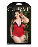 Curve Cleo Red Skirted Teddy with Snap Crotch