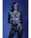 Neon Chartreuse Glow Black Light Embroidered Set