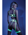 Neon Chartreuse Glow Black Light Embroidered Set