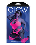 Body de peluche sin pies Queen Neon Pink Glow Black Light