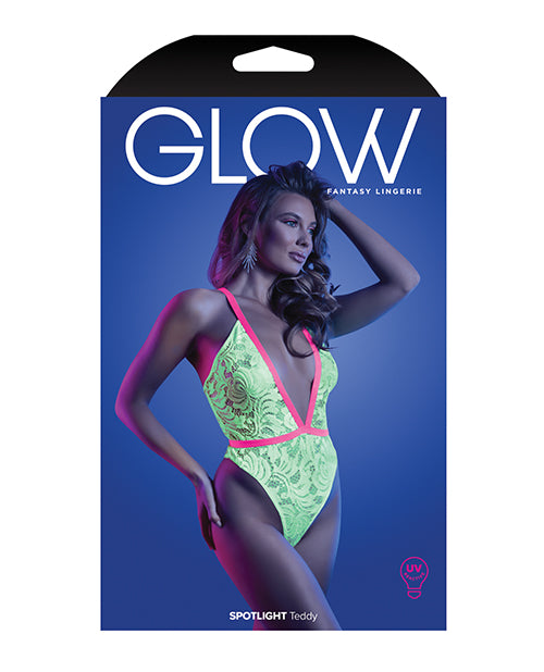 Neon Chartreuse Glow Spotlight Teddy Product Image.