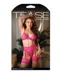 Tease Fallon Pink Geometric Lingerie Set