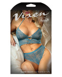 Vixen Teal Lace Bralette & Panty Set