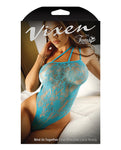 Vixen Blue One-Shoulder Lace Teddy