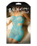 Vestido de red a rayas azules Vixen