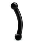 Glas Double Bull Glass Dildo in Black - Elegance in Pleasure