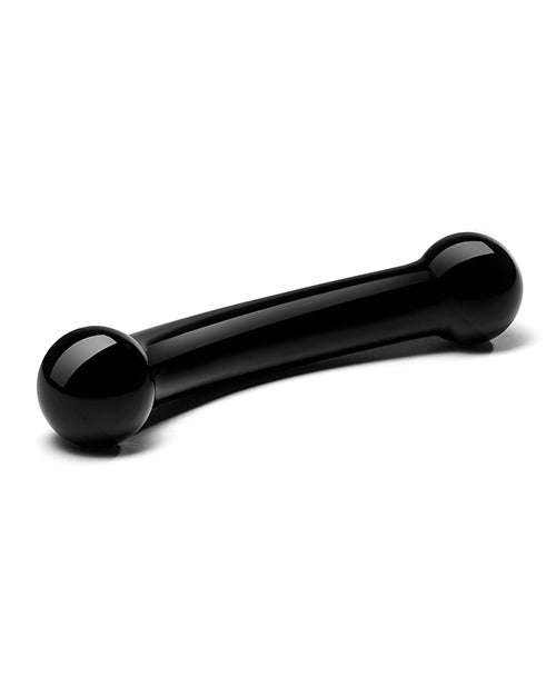 Glas Double Bull Glass Dildo in Black - Elegance in Pleasure Product Image.