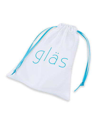 Glas 4" Clear Beaded Glass Butt Plug