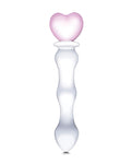 Consolador de vidrio Glas Sweetheart de 8" - Un viaje de placer sensual en rosa/transparente