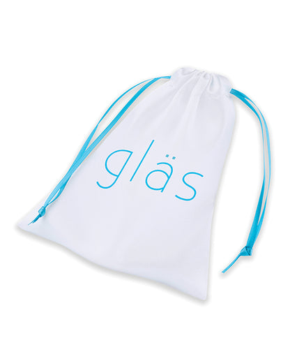 Glas 3.5" Bling Bling Glass Butt Plug - Clear: Luxury & Glamour