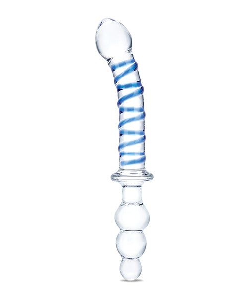 Glas 10 吋 Twister 雙端假陽具 - 藍色：多功能樂趣 Product Image.