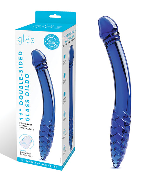 Glass 11" Double-sided Dildo G-Spot & P-Spot Stimulation - featured product image.