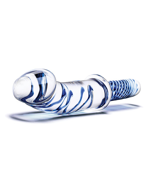 Glas Consolador de Vidrio con Doble Extremo Azul de 11" 🌟 Product Image.