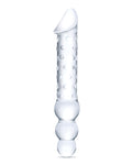 Glas 12" Double Ended Glass Dildo with Anal Beads